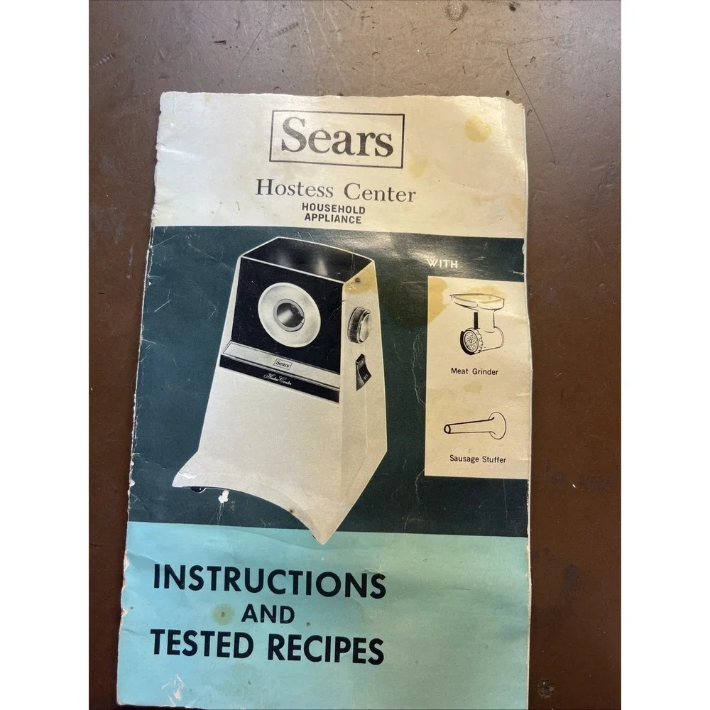 Sears Hostess Center instructions and tested recipes booklet - vintage‎ 1960s